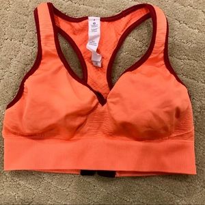 Neon orange lulu lemon sports bra